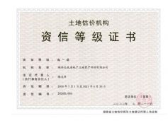 湖南省土地估價師與土地登記代理人協會2020年度省一級資信機構